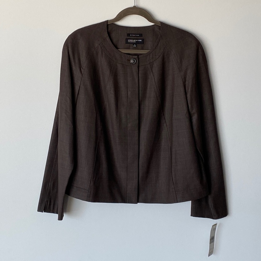 NWT Jones New York Collection Collarless Blazer / Size 14